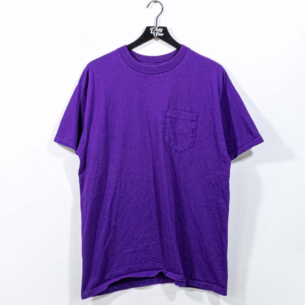 Blank Pocket T-Shirt Todays News VTG 90s Large Streetwear Skater Grunge